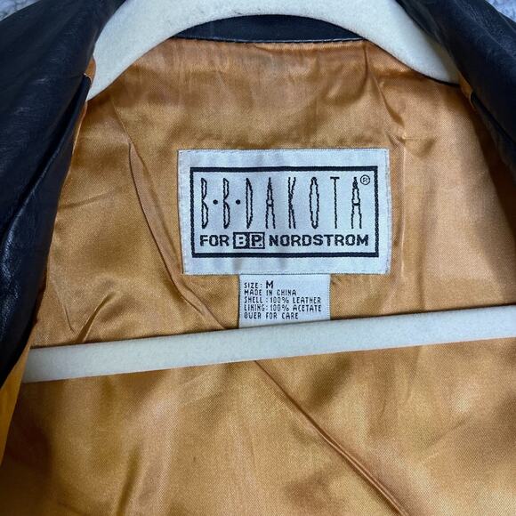 Vintage Leather Vest Womens Medium BB DAKOTA by BP NORDSTROM Black - Picture 14 of 16